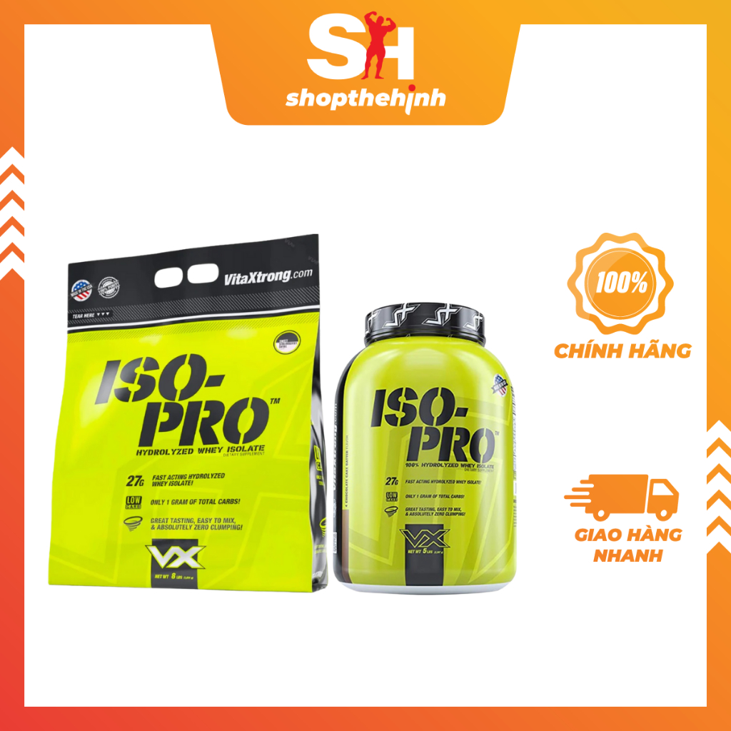 VX Iso Pro - Sữa Tăng Cơ, Phát Triển Cơ, Bổ Sung Protein