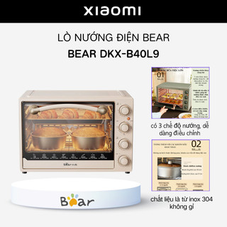 Lò nướng điện bear 40l dkx-b40l9 đa năng cao cấp- dùng cho gia đình, quán ăn, công suất 1650w, bảo hành 6 tháng -mi fans