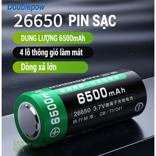 Pin sạc 26650 3.7v 6500mah doublepow