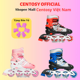 [Tặng Bảo Vệ Tay Chân] Giày Patin Trẻ Em Cho Bé Mới Tập Chơi Centosy Bear, Có Bánh Đèn Phát Sáng