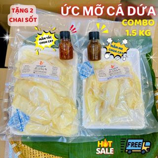 COMBO 1,5 KG ỨC MỠ CÁ DỨA [ TẶNG 2 CHAI MẮM ME - TẮC ] Ức Mỡ 3 Nắng Ướp Vừa Ăn - Rất Ngon Và Béo