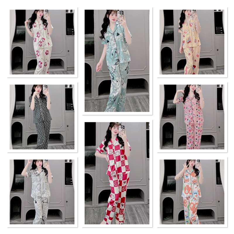 pijama Đồ bộ lụa Mango cao cấp ! Hình ảnh thật 100%