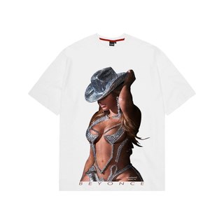 Áo thun in hình unisex nam nữ teeholic cotton cao cấp phong cách retro y2k beyonce màu đen trắng THS091223_353