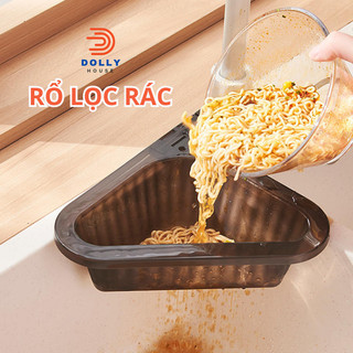 Rổ Lọc Rác Gắn Bồn Rửa Bát Hình Tam Giác Tiện Dụng Chất Liệu Nhựa PP Cấp Thực Phẩm Dolly House