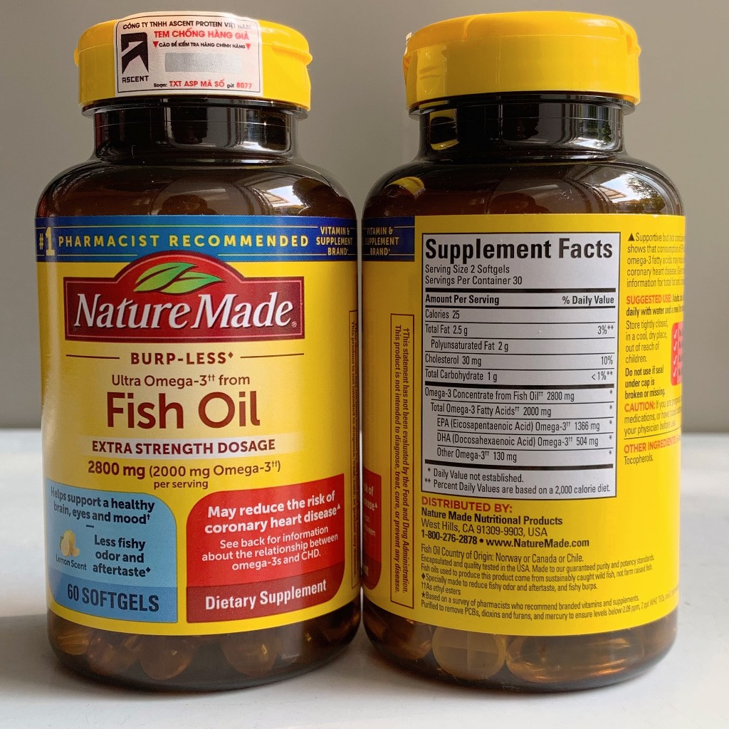 Fish Oil Nature Made 2800mg Omega