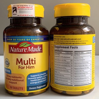 Multi For Him Nature Made 90 viên Vitamin tổng hợp cho nam giới