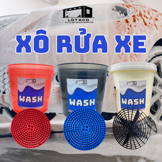 Xô rửa xe chuyên dùng có lưới chặn cát - hạn chế vết xướt khi rửa xe