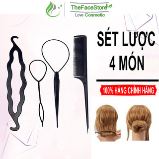 Sét lược tạo kiểu tóc 4 món dễ dàng tạo kiểu