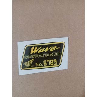 Tem nổi dán mặt nạ trước xe Wave 6789