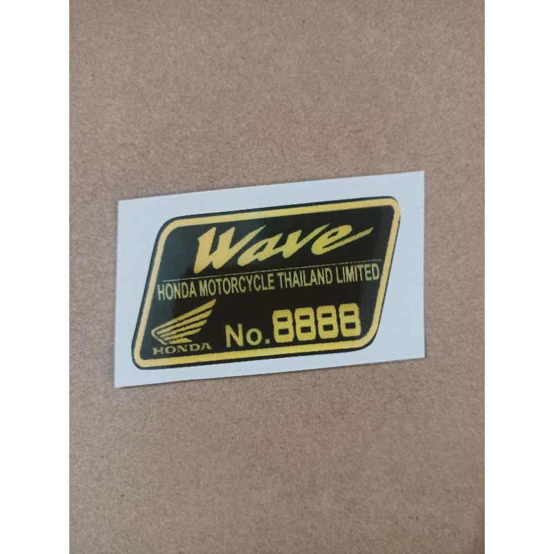 Tem nổi dán mặt nạ trước xe Wave 8888