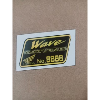 Tem nổi dán mặt nạ trước xe Wave 8888