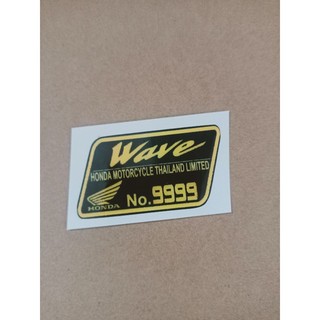 Tem nổi dán mặt nạ trước xe Wave 9999