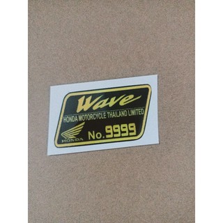 Tem nổi dán mặt nạ trước xe Wave 9999