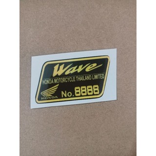 Tem nổi dán mặt nạ trước xe Wave 8888