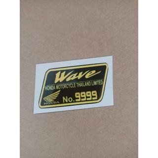 Tem nổi dán mặt nạ trước xe Wave 9999
