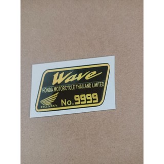 Tem nổi dán mặt nạ trước xe Wave 9999