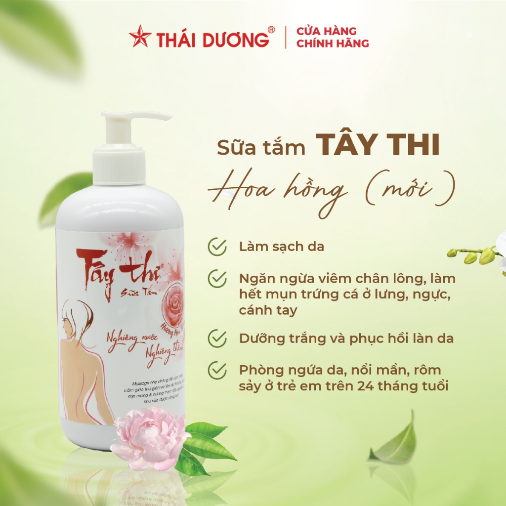 [Chỉ còn 74,6K sau khi áp voucher] Sữa tắm Tây Thi 500ml Tặng Dung dịch vệ sinh Quý Phi Vip 120ml - Sao Thái Dương