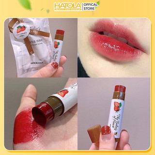 Son dưỡng môi có màu HERORANGE mềm mượt giảm thâm môi chiết xuất đào dâu tây dưỡng môi nội địa Trung