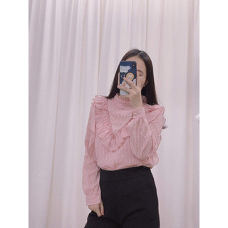 Áo sơ mi ren bèo tiểu thư