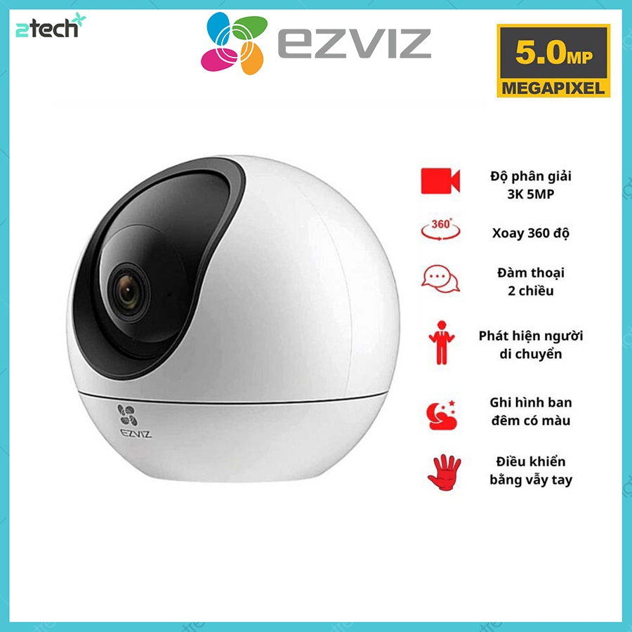 Camera WiFi thông minh 5MP EZVIZ H6 3K