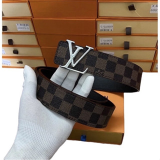 Thắt Lưng Nam LV Dây Caro Nâu Fullbox