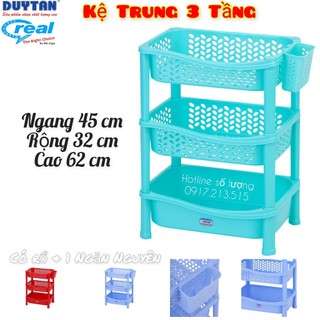 🌱Duy Tân Store🌱Kệ chén nhựa duy tân Trung 3 Tầng (44.5 x 31.5 x 61.5 cm - 1 NGĂN NGUYÊN)