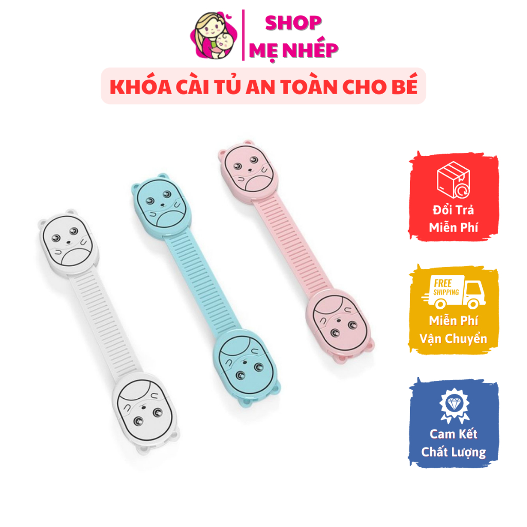 Khóa tủ an toàn cho bé giúp cố định các ngăn kéo, cửa ra vào
