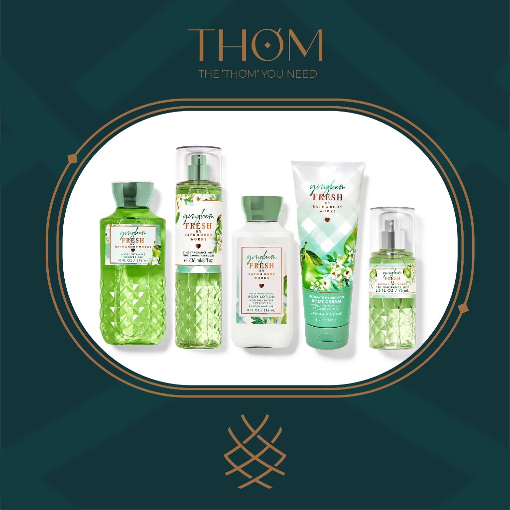 GINGHAM FRESH | Sản Phẩm Tắm Dưỡng Xịt Thơm Toàn Thân Bath &amp; Body Works