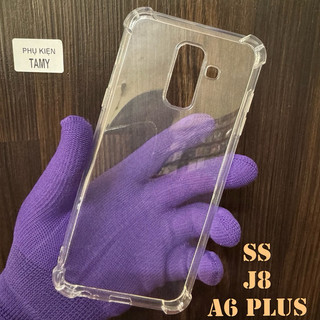 Ốp Lưng Samsung J8/A6 Plus Dẻo Trong Suốt Chống Sốc Có Gù Bảo Vệ 4 Gốc