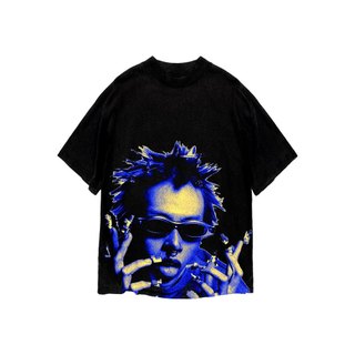Áo thun in hình unisex nam nữ teeholic cotton cao cấp phong cách retro y2k màu đen trắng THS091223_155