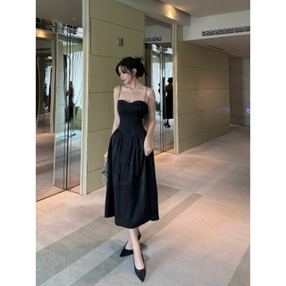 Đầm 2 dây Form Xòe Midi Tơ Ánh CD390398