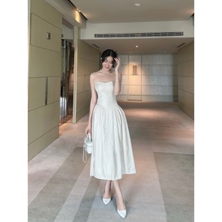 Đầm 2 dây Form Xòe Midi Tơ Ánh CD390398