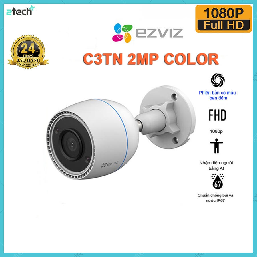 Camera WiFi ngoài trời EZVIZ C3TN 2MP Full Color