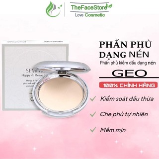 Phấn Phủ Nén Geo Trắng Siêu Mịn, Kiềm Dầu, Tự Nhiên Sempre Happy & Please Pact