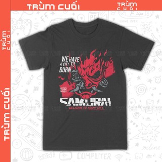  Áo thun Samurai - Cyberpunk 2077 Trùm Cuối Game Unisex Cotton 100% 2 màu nam nữ 0345 