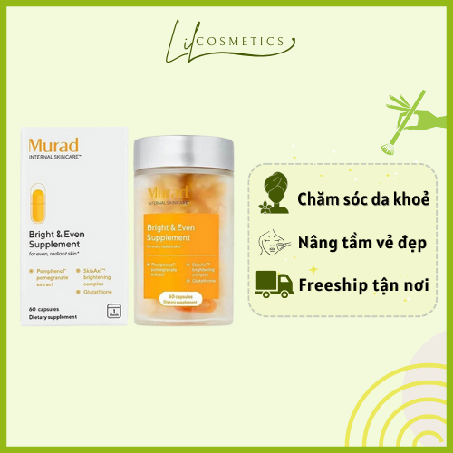 [MẪU MỚI] Viên uống chống nắng nội sinh Murad bright & even supplement