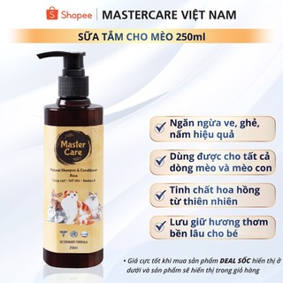 Sữa tắm giảm rụng lông cho mèo mastercare 250ml khử mùi hôi chó mèo - sữa tắm mèo petonesaigon