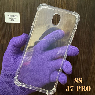 Ốp Lưng Samsung J7 Pro Dẻo Trong Suốt Chống Sốc Có Gù Bảo Vệ 4 Gốc