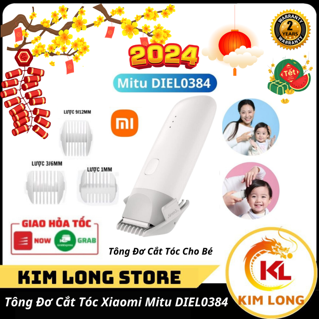 Tông Đơ Cắt Tóc Cho Bé Xiaomi Mitu DIEL0384 - Siêu Êm , Độ Ồn Thấp , Giúp Trẻ Không Giật Mình , Không Khóc