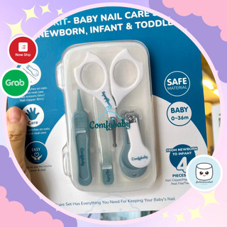 Bộ bấm móng tay cho bé 4 trong 1an toàn tuyệt đối cho trẻ Comfybaby - Cắt móng tay, dũa, nhíp, kéo