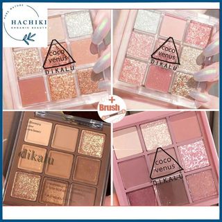 Bảng phấn mắt màu ánh nhũ tone hồng cam trang điểm chuyên nghiệp,Bảng mắt nội địa trung HACHIKI