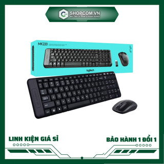 Combo bàn phím + Chuột không dây Logitech MK220 Đen