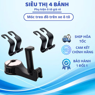 Móc treo đồ trên xe ô tô, bộ 2 chiếc móc treo đồ ghế trước ô tô
