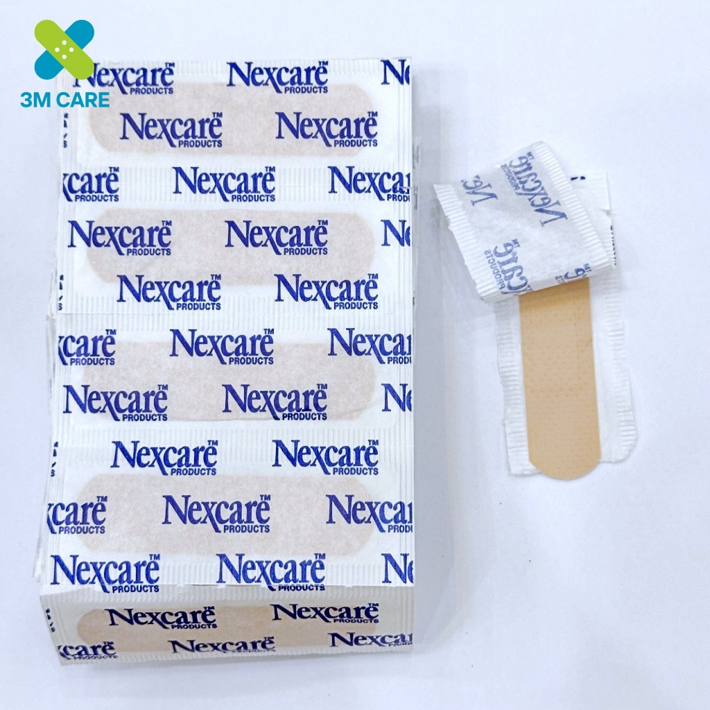 Miếng dán cá nhân màu da 3M Nexcare 19x72mm bảo vệ vết thương lẻ 10 miếng