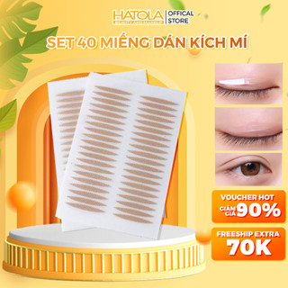 Miếng dán kích mí vân lưới siêu tàng hình set 40 cái dán tạo mí ren giúp đôi mắt to tròn tự nhiên HATOLA