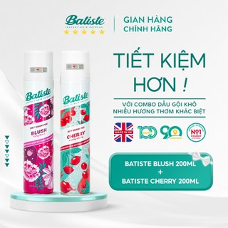  Combo 2 Chai Dầu Gội Khô Batiste Số 1 UK Dầu gội khô Cho tóc Hết Bết, Dính Bồng Bềnh Tức Thì