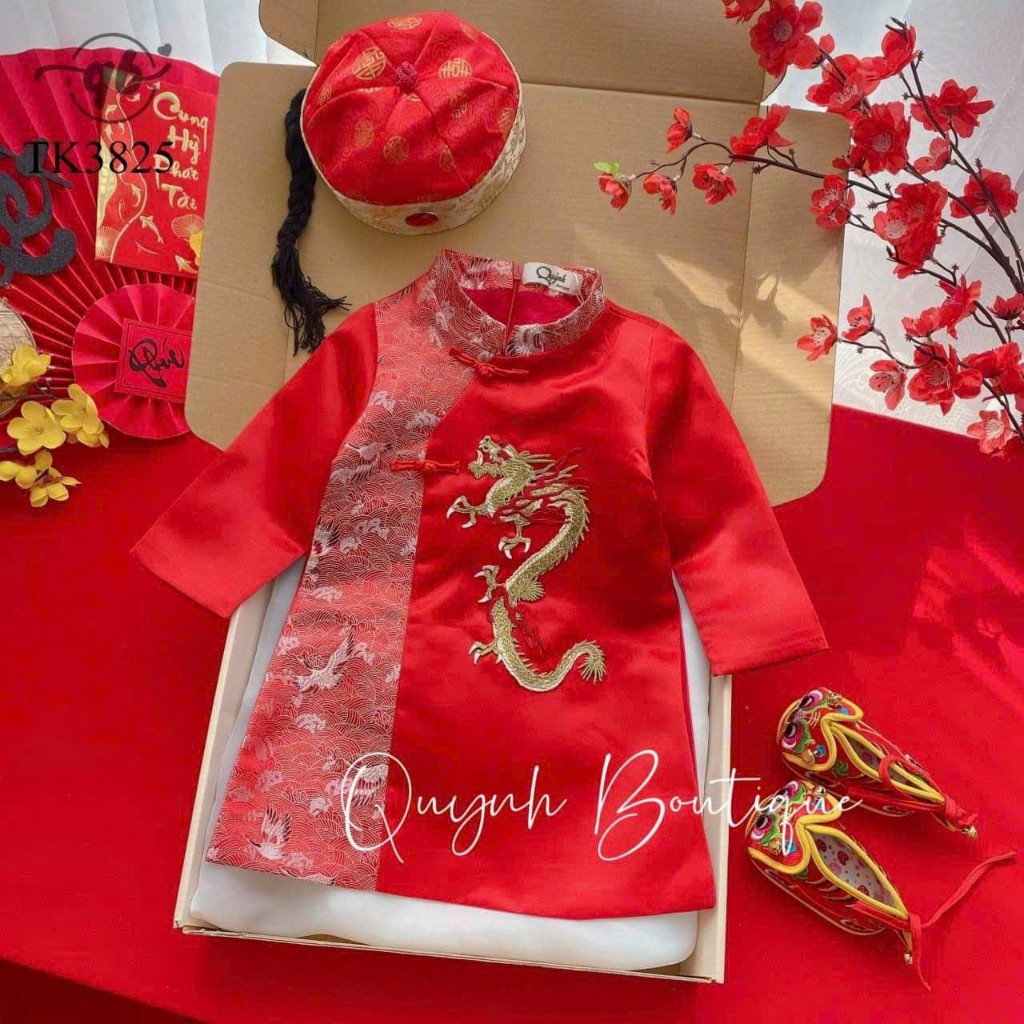 Áo dài nhiều tà Bờm Kids bé trai size đại 10-50kg