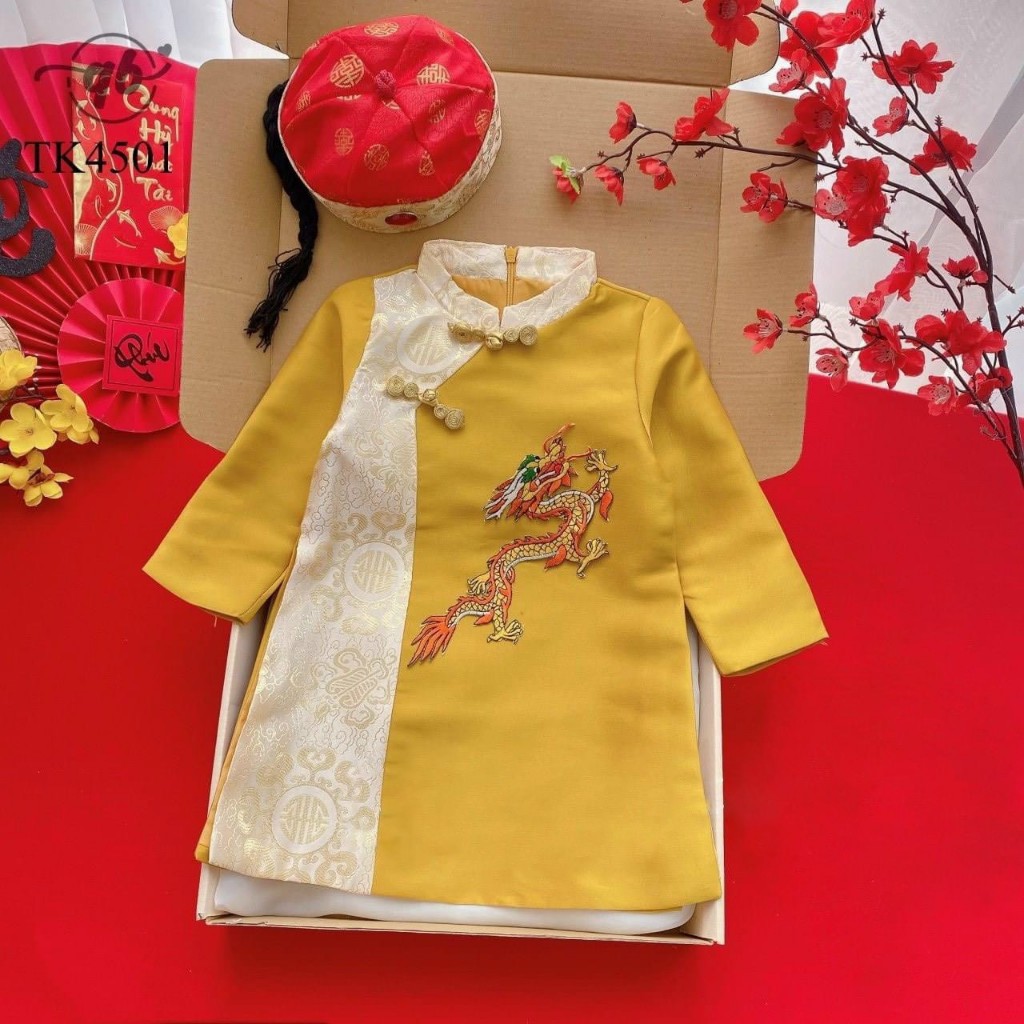 Áo dài nhiều tà Bờm Kids bé trai size đại 10-50kg