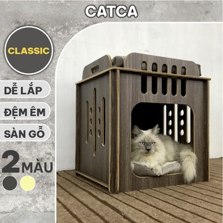 Nhà thú cưng gỗ dành cho chó mèo sang chảnh CATCA - Nhà Omi