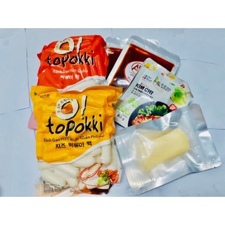 combo tokbokki +bánh gạo nhân phô mai +45og Chả Cá+100g phô mai Mozza+100g sốt